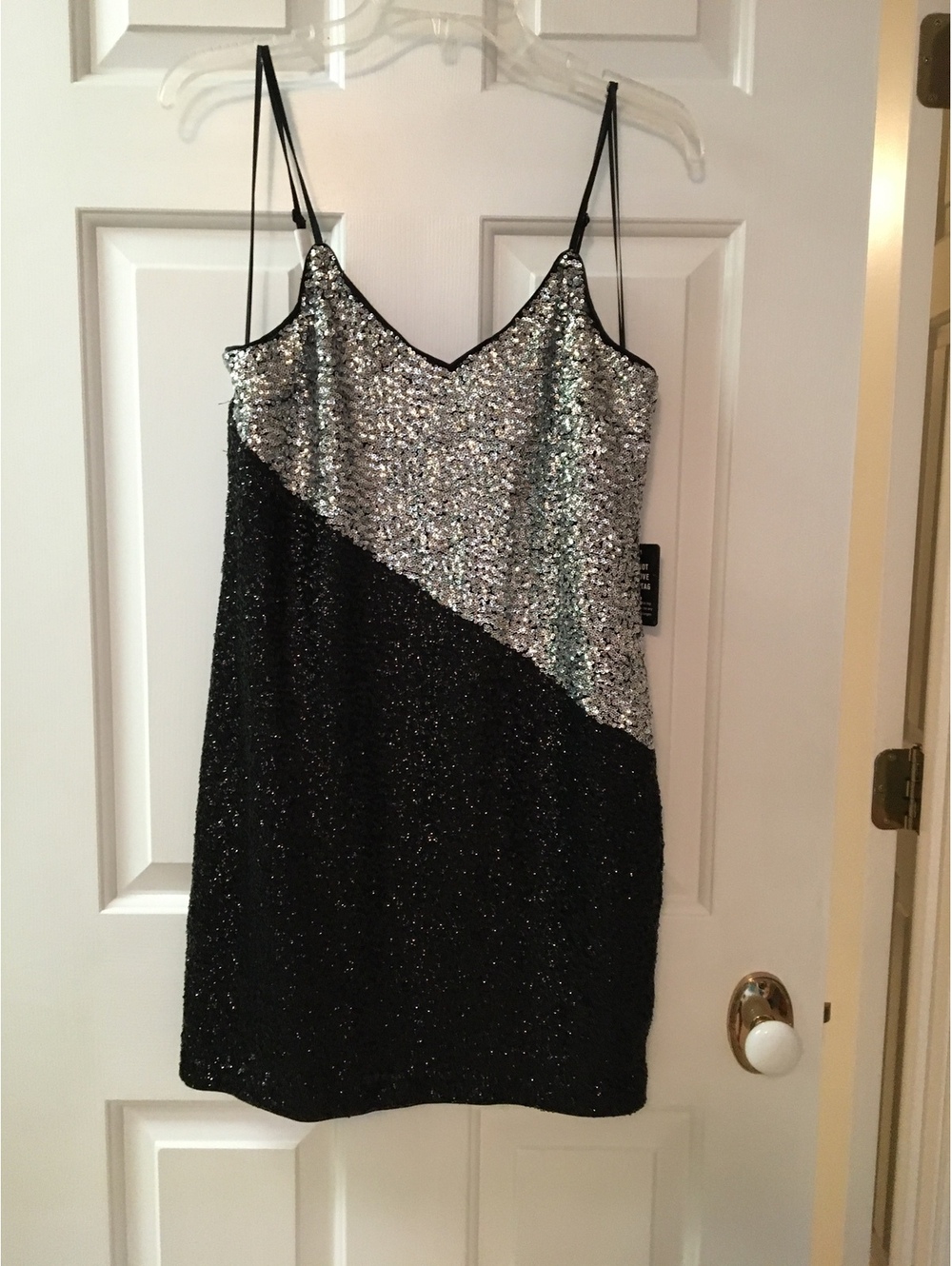 Express Sequin Colorblock Slip Dress Size Small